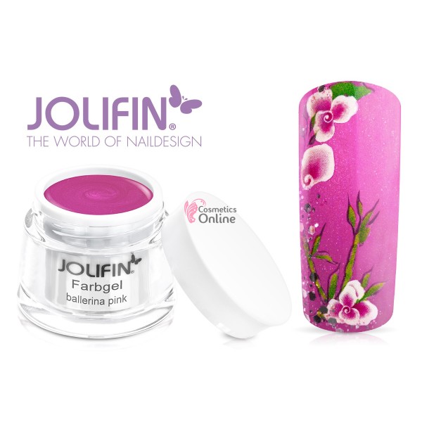 Gel UV Jolifin cu sidef Ballerina Pink 5 ml